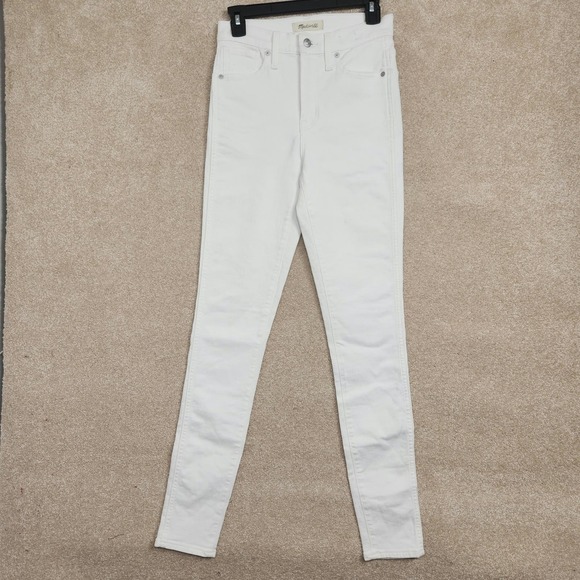 Madewell White 10" High Rise Skinny Jeans Size 26 Tall New - Picture 2 of 9